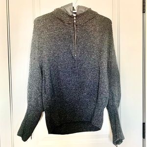 Knitted sweater with hoodie